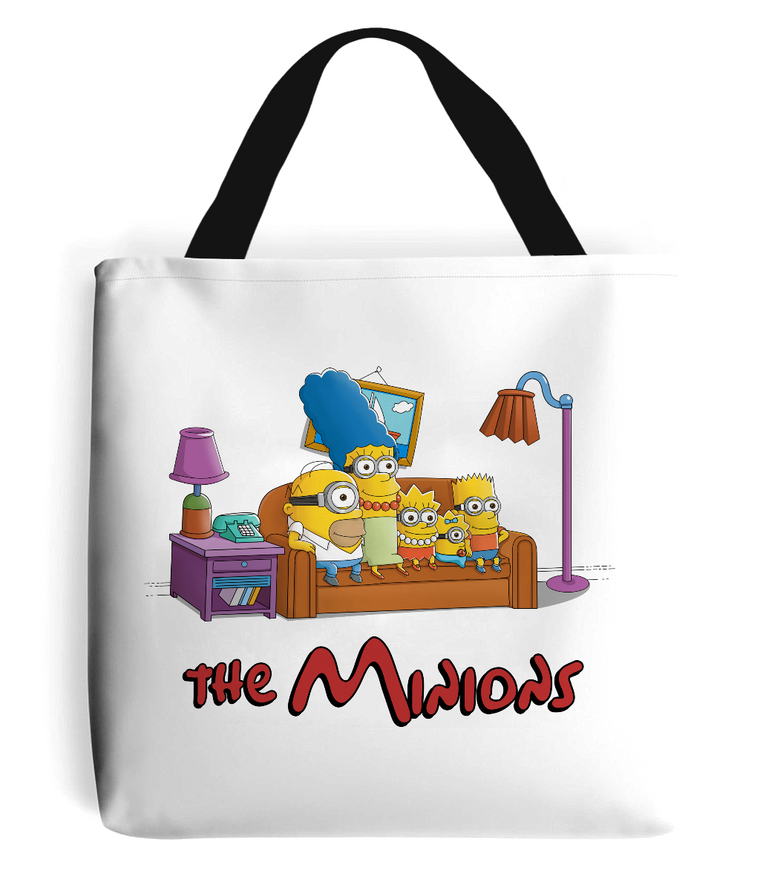 The Simpsons vs The Minions Tote Bag