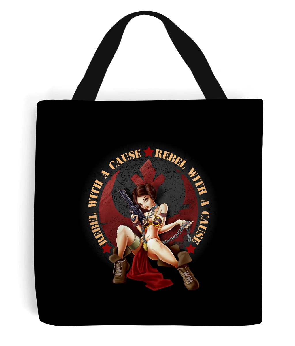 star wars rebel with a cause tote bag