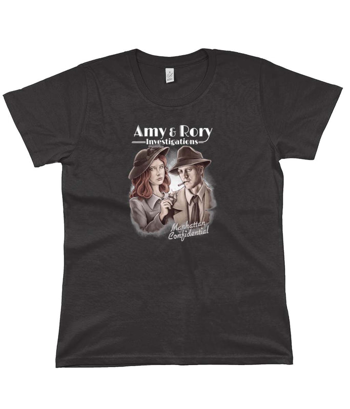 doctor who tees amy and rory dark grey