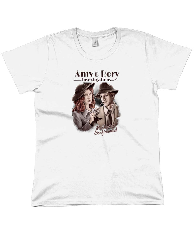 Doctor Who Amy & Rory P.I Women's Flowy Tee