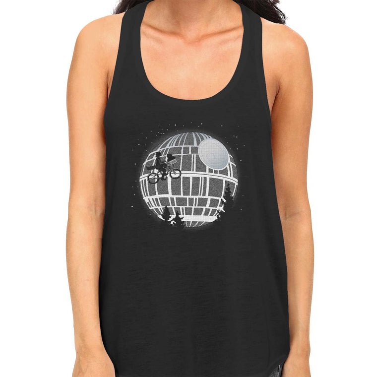 Fly Me To The Death Star Women's Racerback Tank