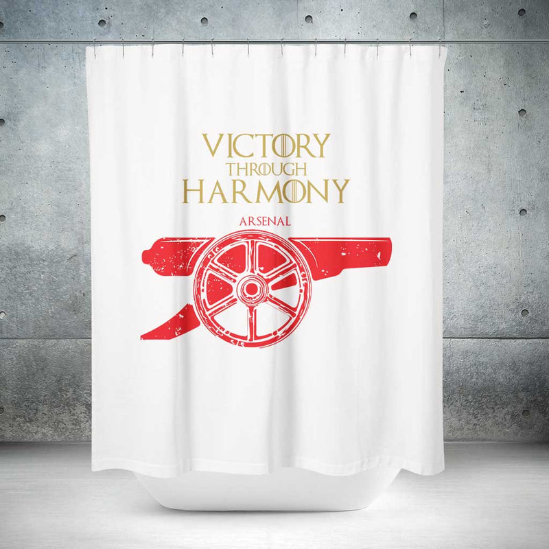 game of thrones house arsenal fc shower curtain