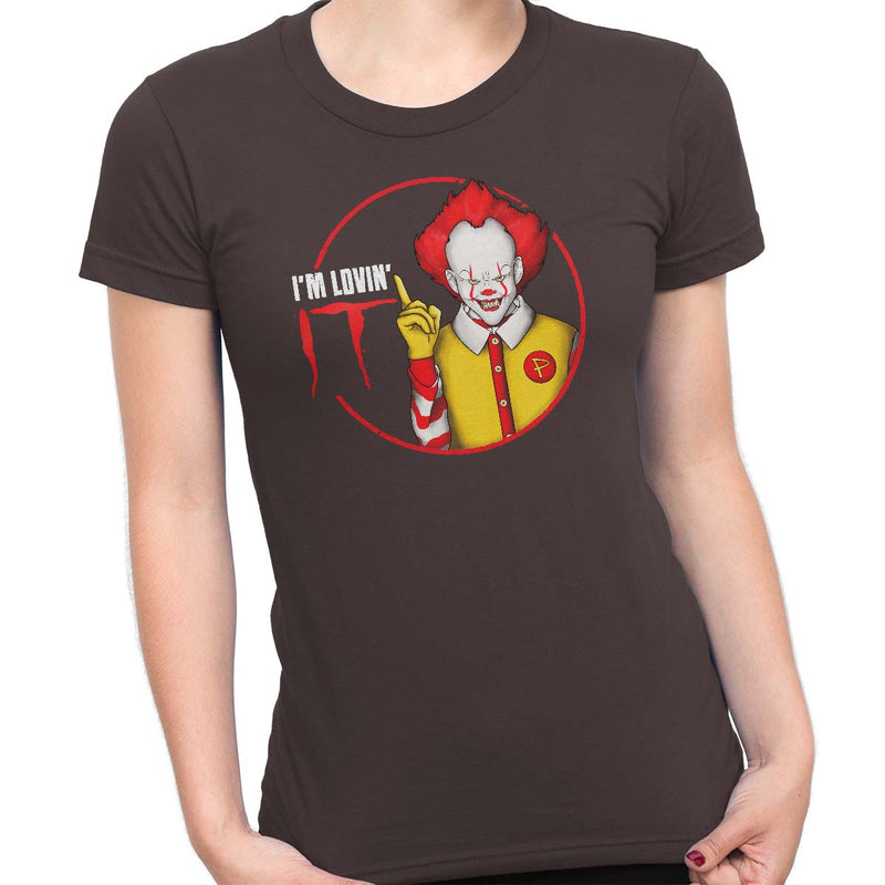 pennywise funny t-shirt brown