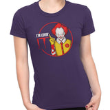 pennywise funny t-shirt purple