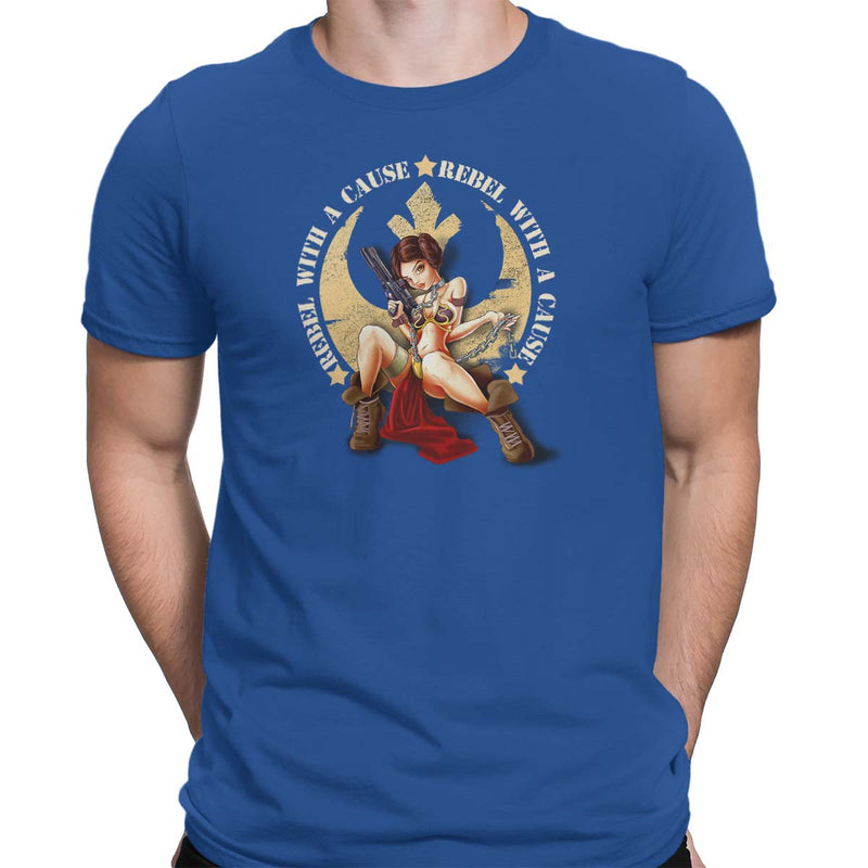star wars rebel with a cause tshirt blue