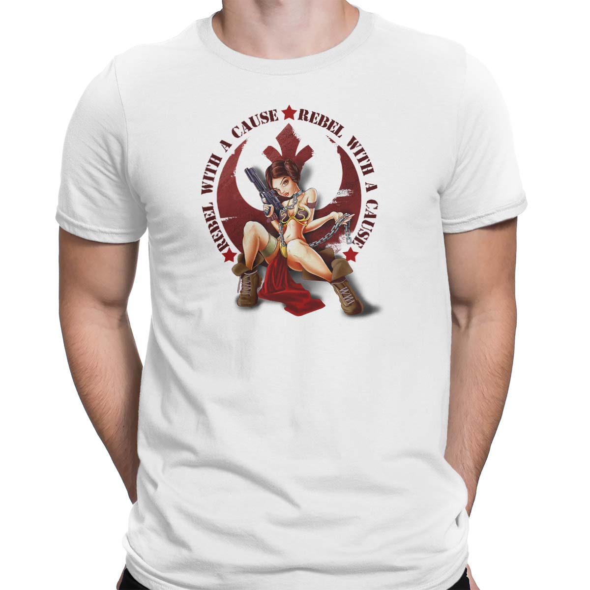 star wars rebel with a cause tshirt white