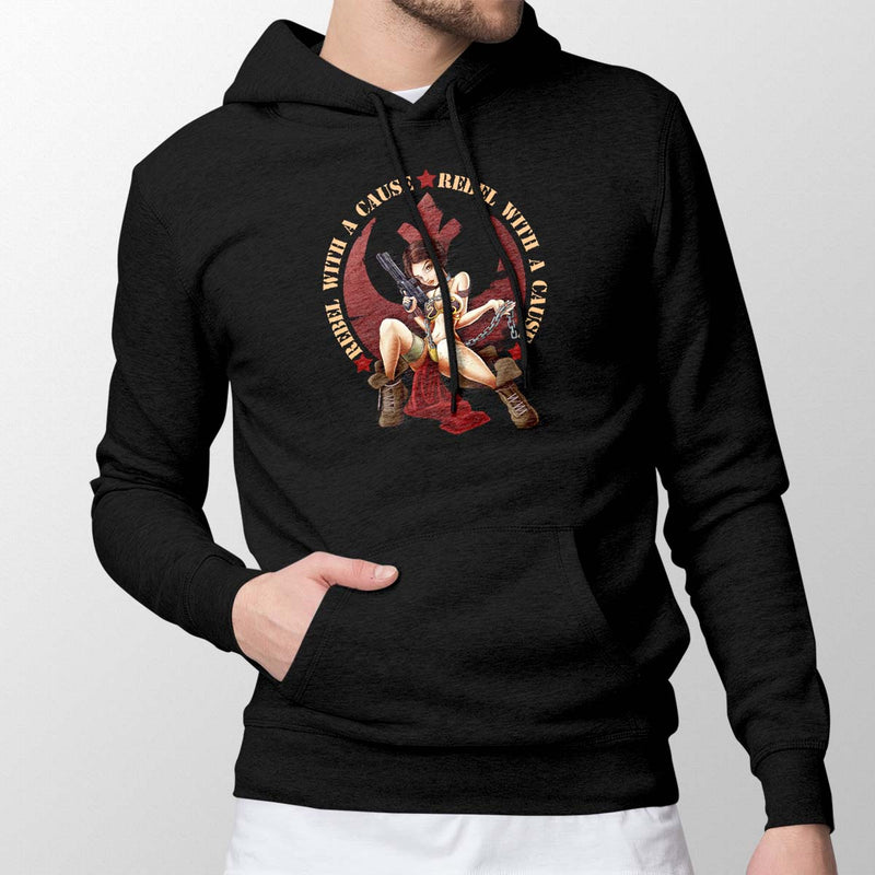 star wars rebel with a cause hoodie black