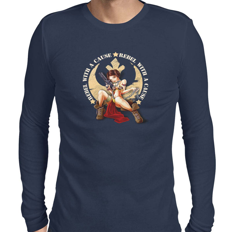star wars rebel with a cause long sleeve navy