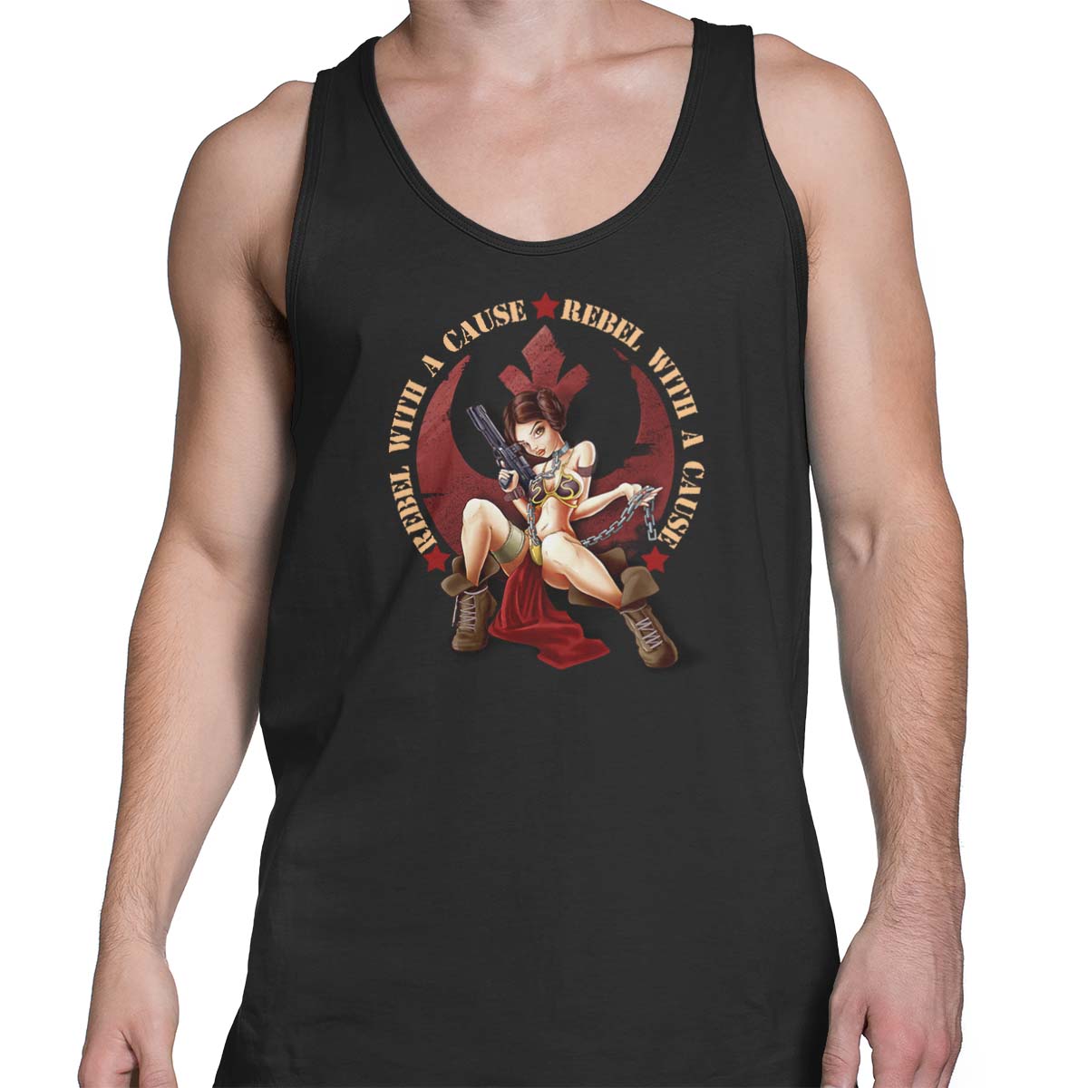 star wars rebel with a cause tank black