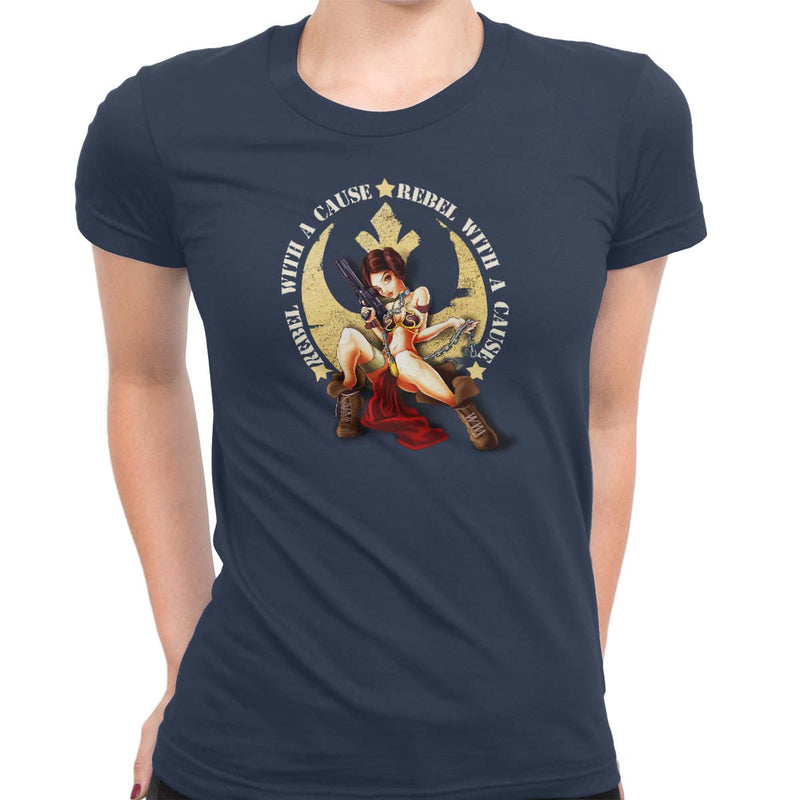 star wars rebel with a cause tee navy