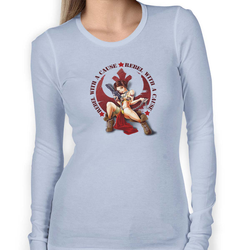 star wars rebel with a cause long sleeve light blue