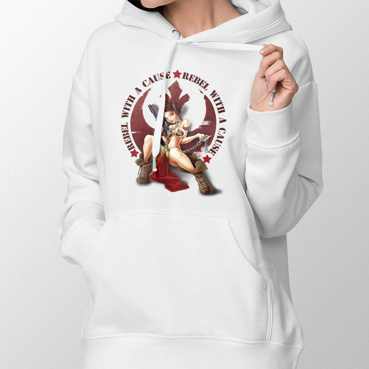 star wars rebel with a cause hoodie white