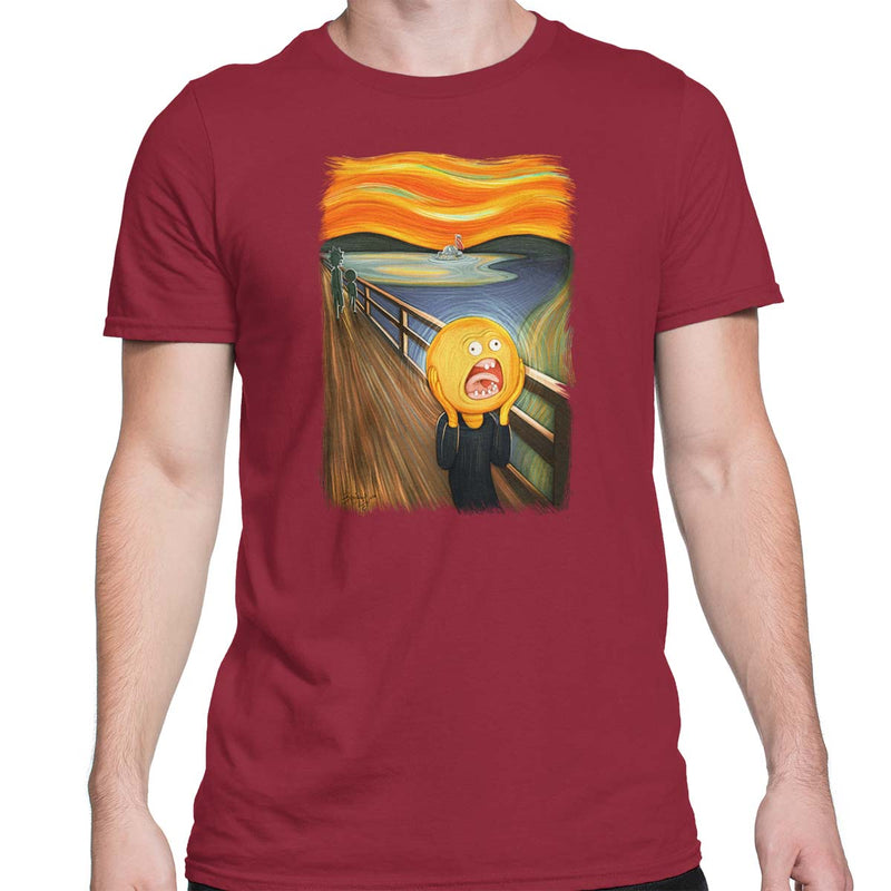 rick and morty screaming sun tshirt red