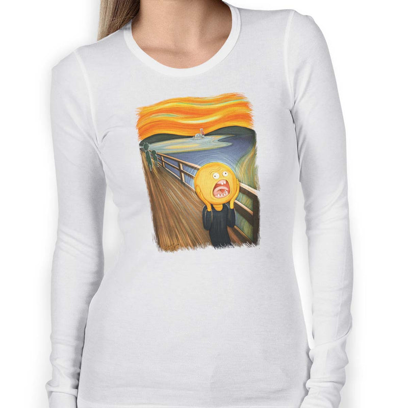rick and morty screaming sun long sleeve white