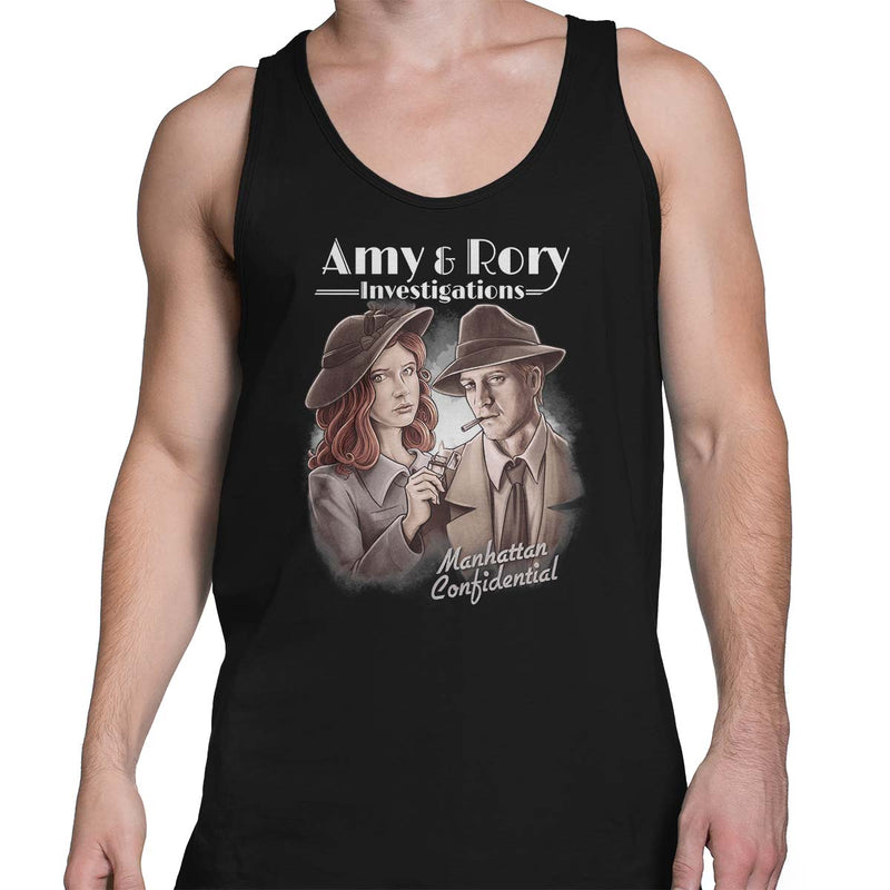 doctor who amy and rory men's tank top black
