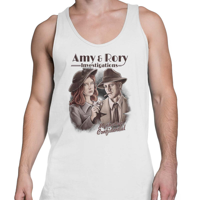 Doctor who amy and rory men's tank top white