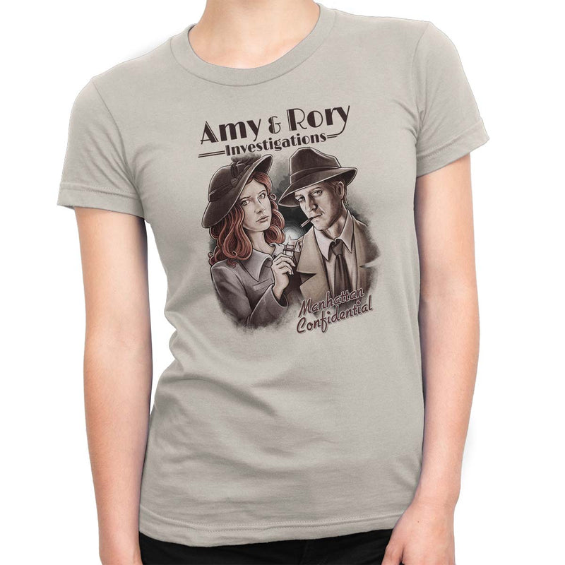 doctor who t-shirt amy & rory women's natural