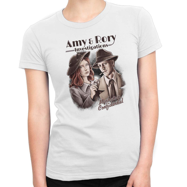 Doctor Who Amy & Rory P.I Women's Classic Fitted Tee