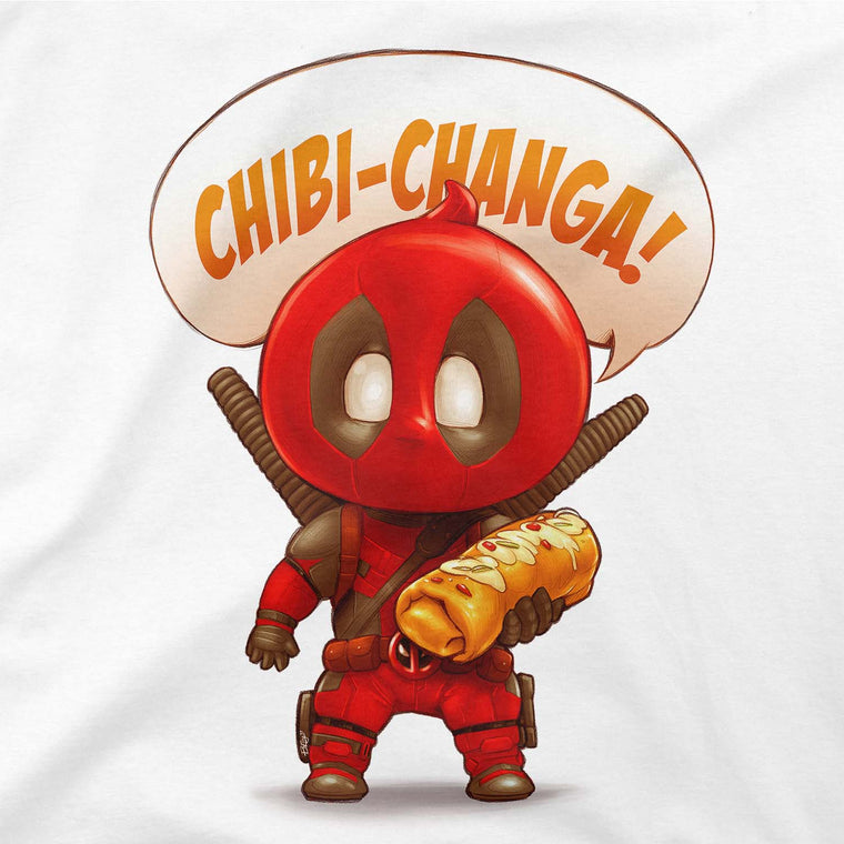 Deadpool Chibi-Changa Men's Long Sleeve Tee