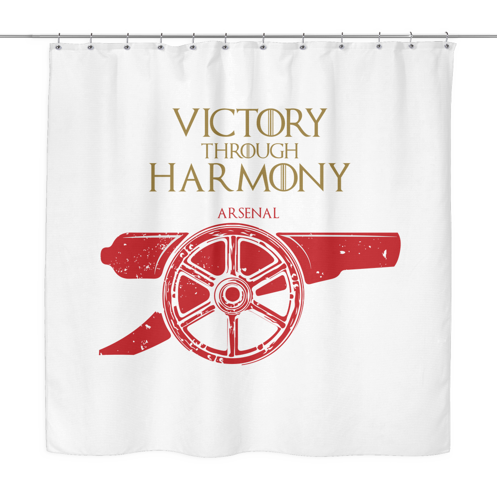 game of thrones house arsenal fc shower curtain