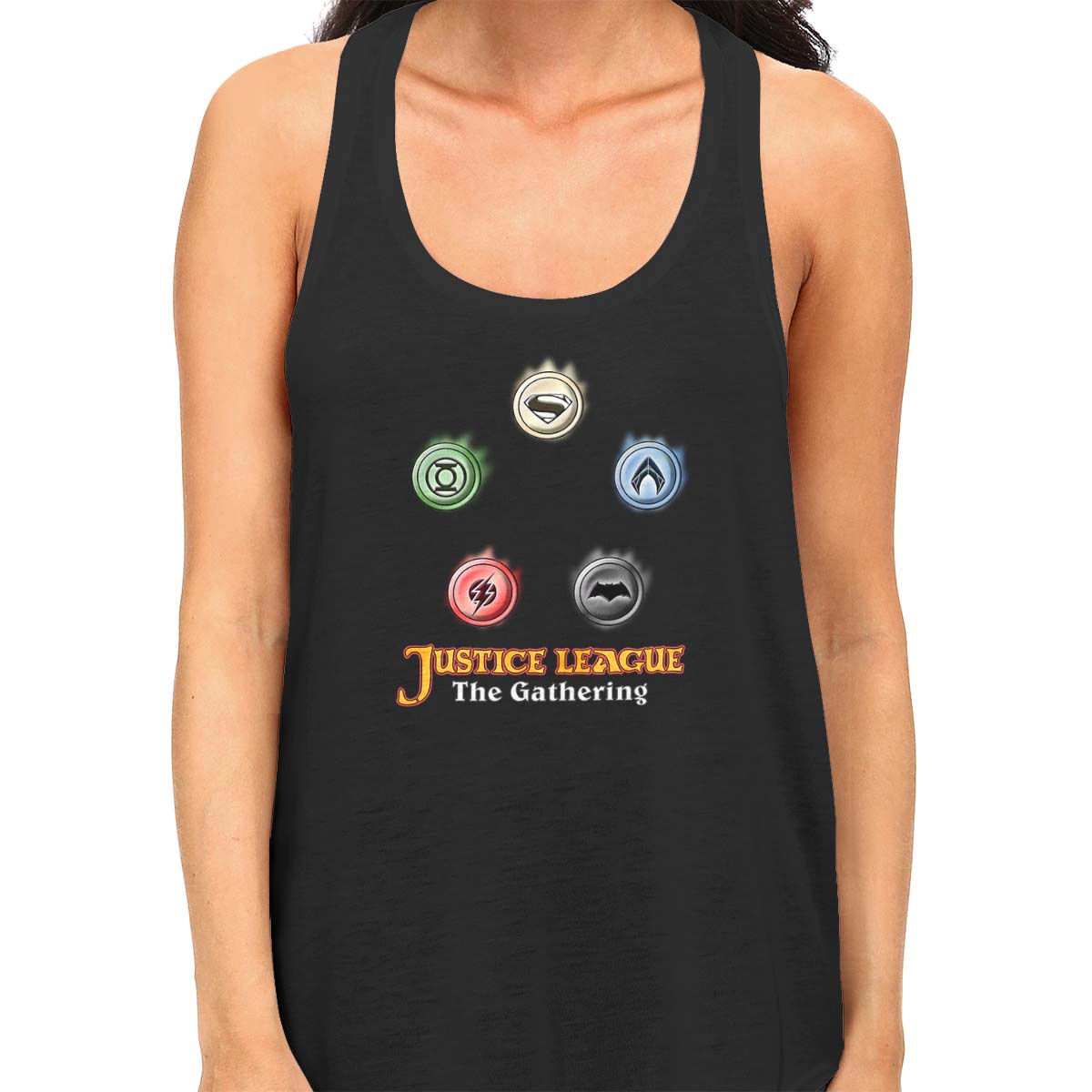 Justice League The Gathering Women's Racerback Tank