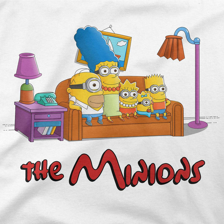 Simpsons minions mens t-shirt grey