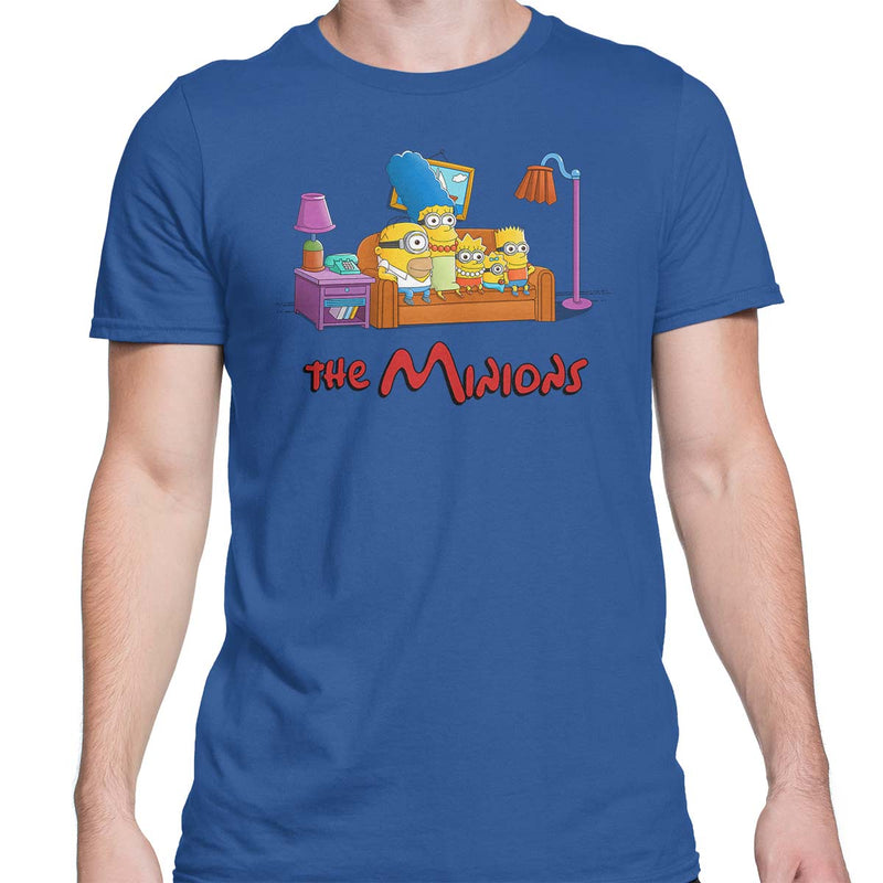 Simpsons minions mens t-shirt blue