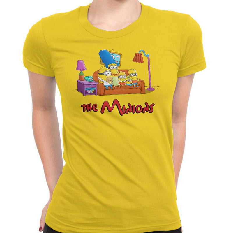 simpsons minions women's t-shirt yellow