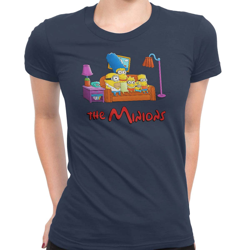 simpsons minions women's t-shirt navy
