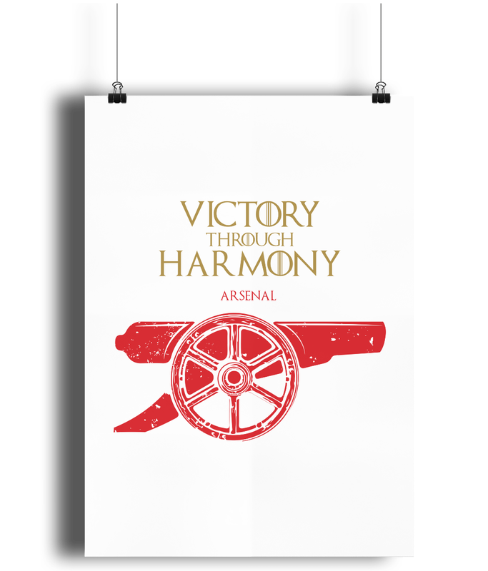 game of thrones arsenal fc poster