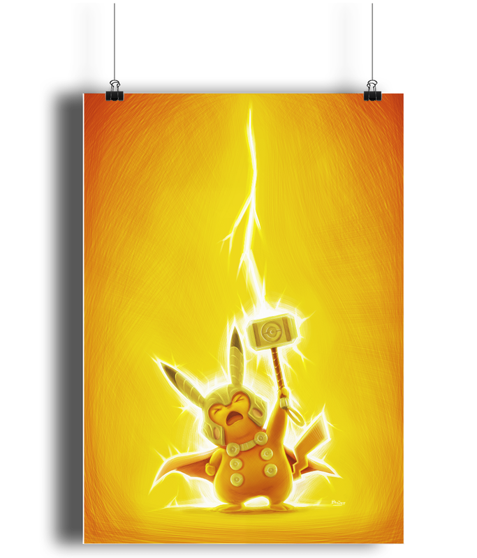 avengers pokemon pikathor poster