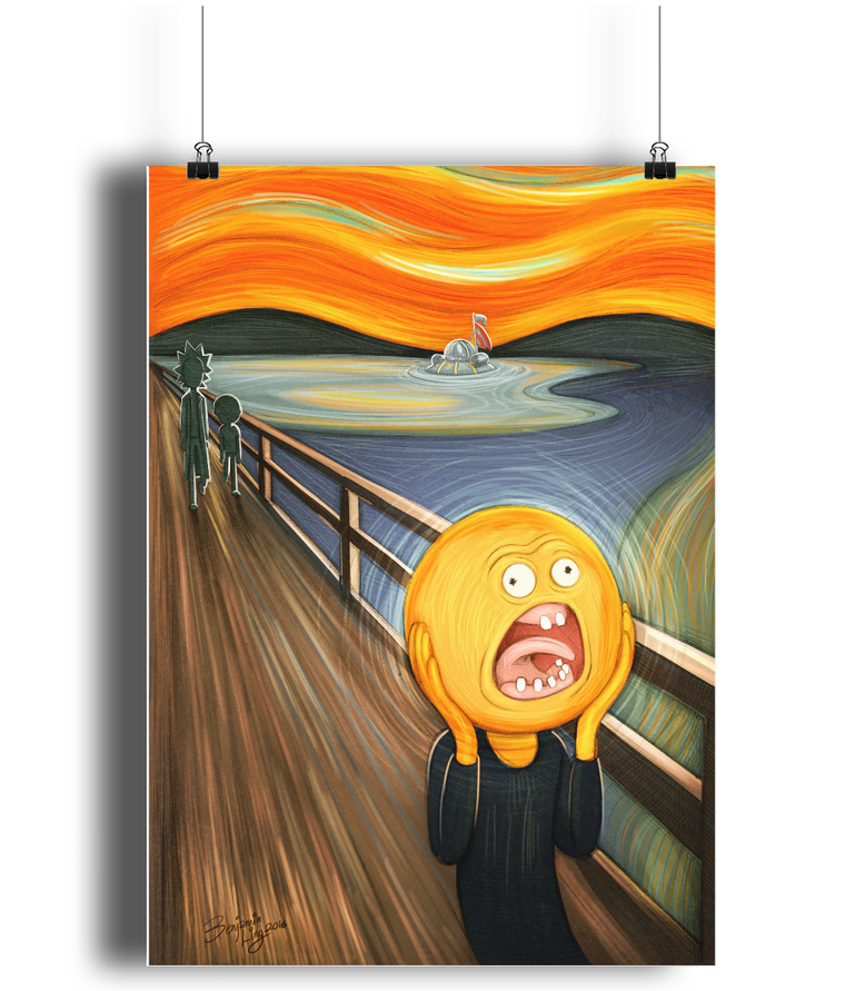 Rick & Morty Screaming Sun Poster