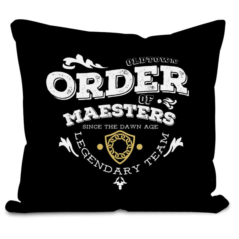 game of thrones order of maesters cushion black