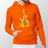 pikathor mens pullover hoodie orange