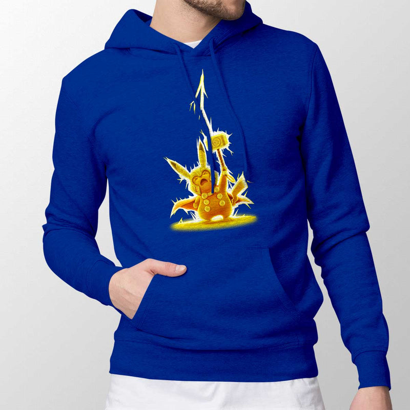 pikathor mens pullover hoodie royal blue