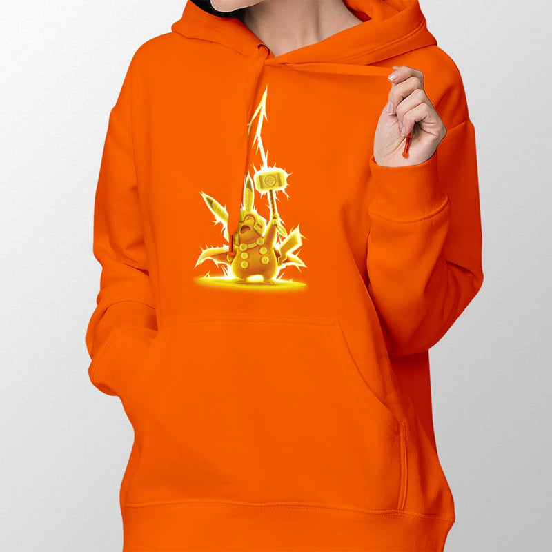 pikathor womens pullover hoodie orange