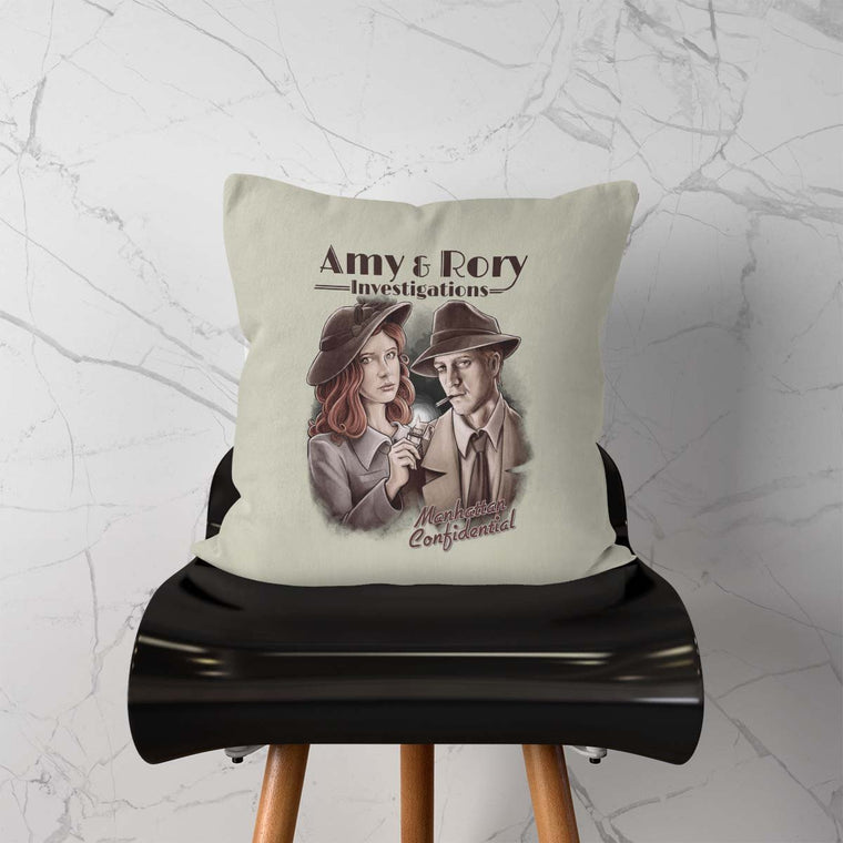 Doctor Who Amy & Rory P.I Throw Cushion