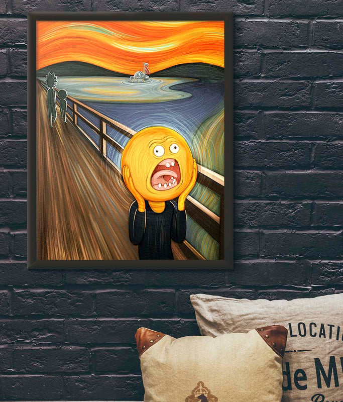 rick and morty screaming sun poster