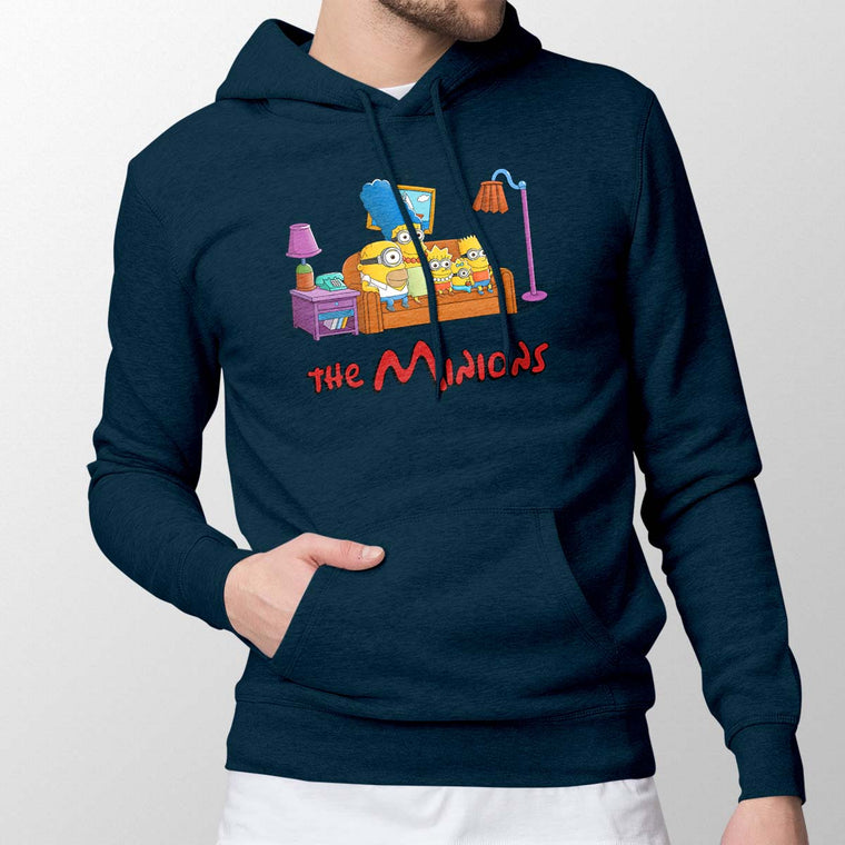 The Simpsons vs The Minions Men's Pullover Hoodie