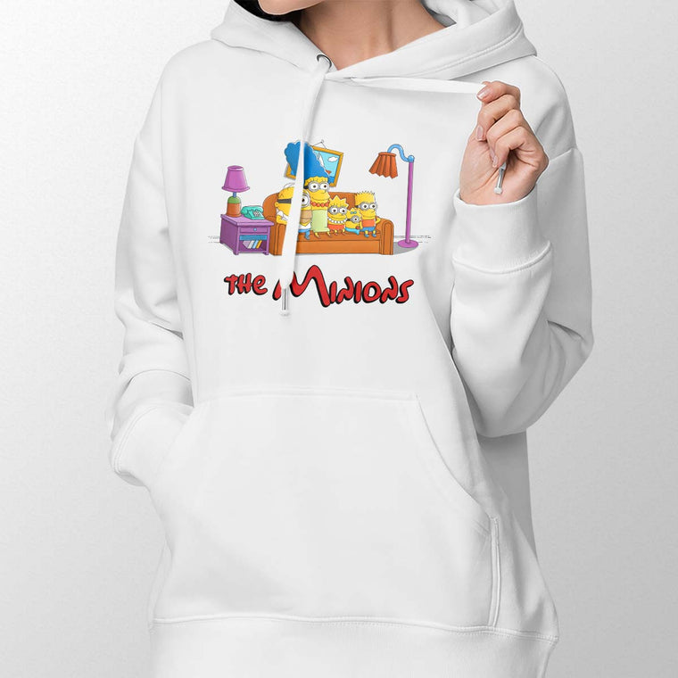The Simpsons vs The Minions Women's Pullover Hoodie