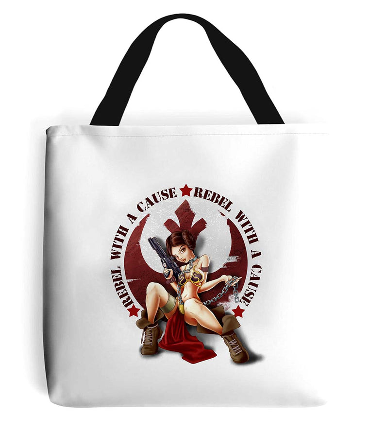 star wars rebel with a cause tote bag