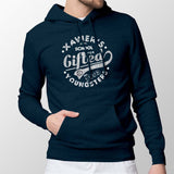 xavier school men's hoodie navy